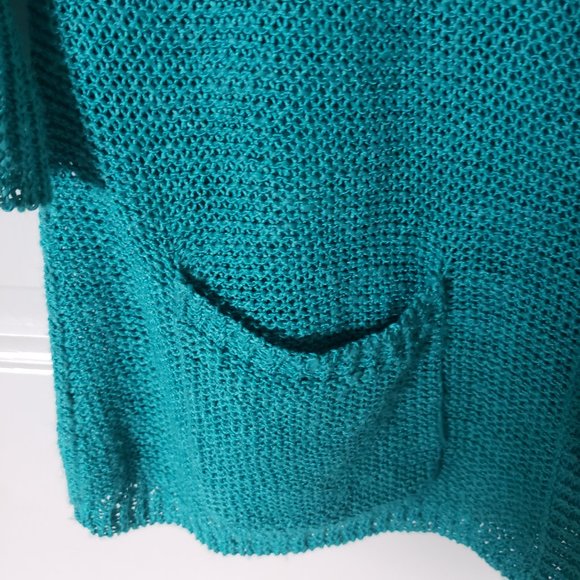 Chico's Turquoise Cardigan Sweater Size Small - Picture 3 of 4